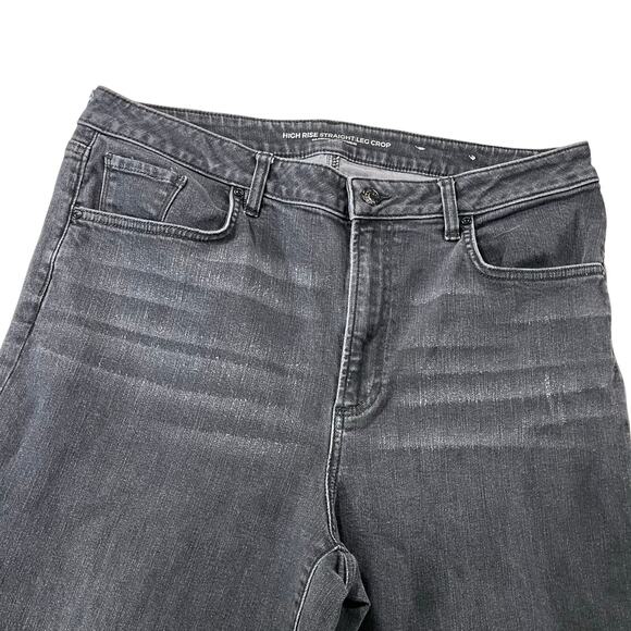 Talbots Black High Rise Straight Crop Jeans Plus Sz 16 - Picture 2 of 10
